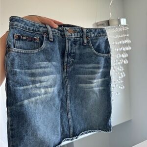 lei Women's Straight Blue Denim Skirt